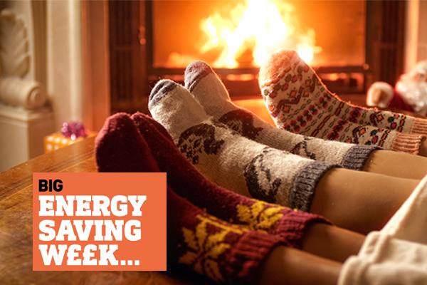 Picture of warm cosy socks by fire