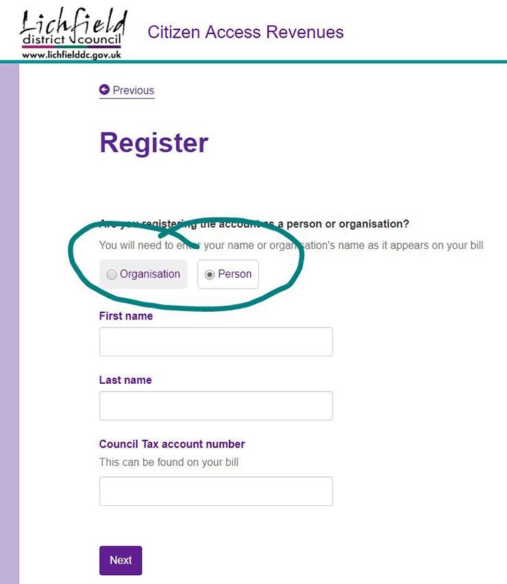 Register to link up your accounts