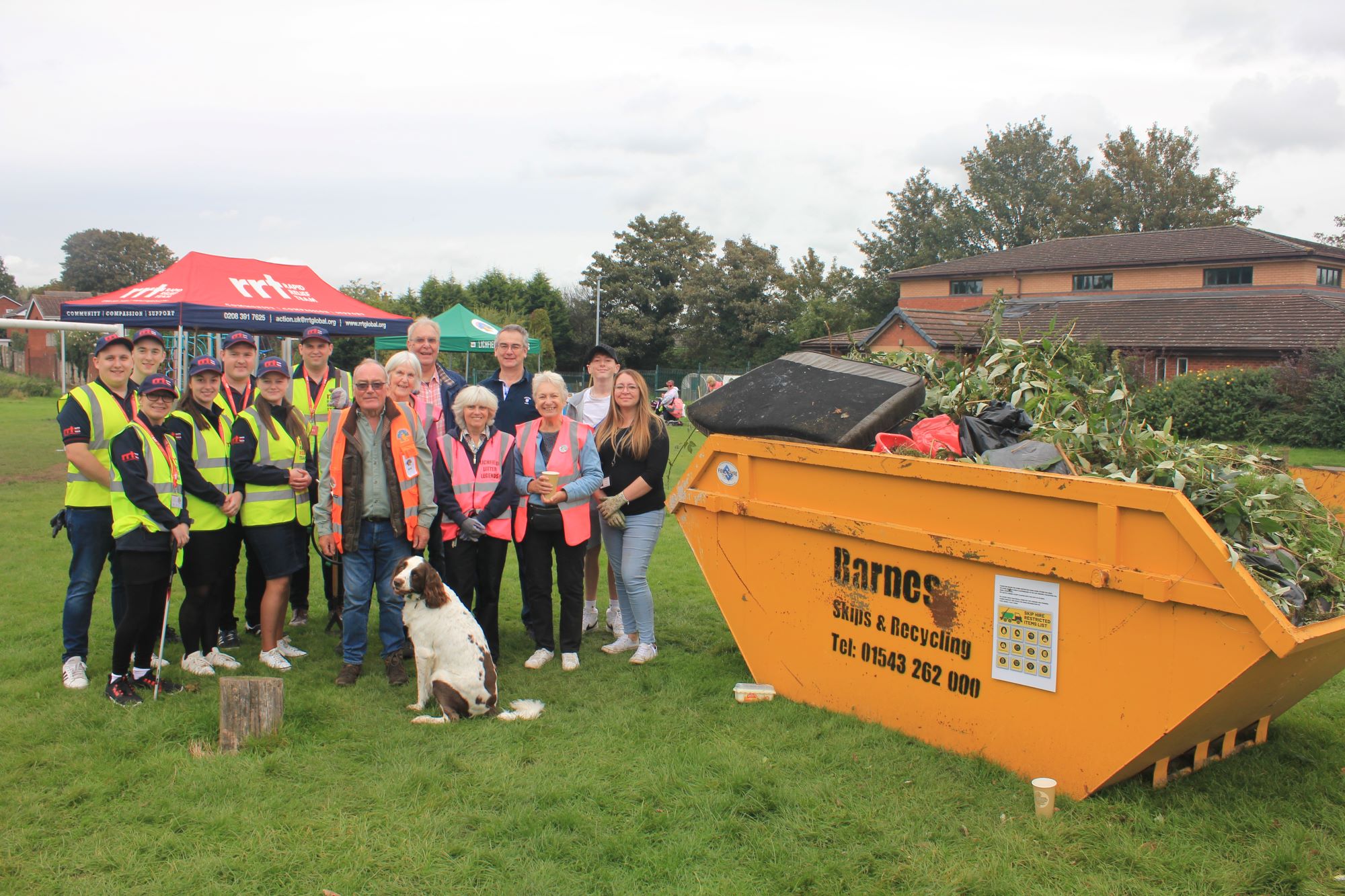 Volunteers at the tidy up on Saturday at Curborough Community Centre.
