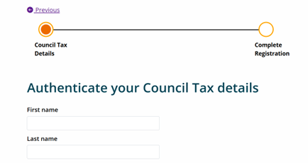 Authenticate your council tax details