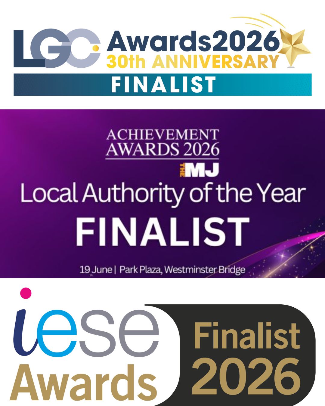 A picture of the awards logos.