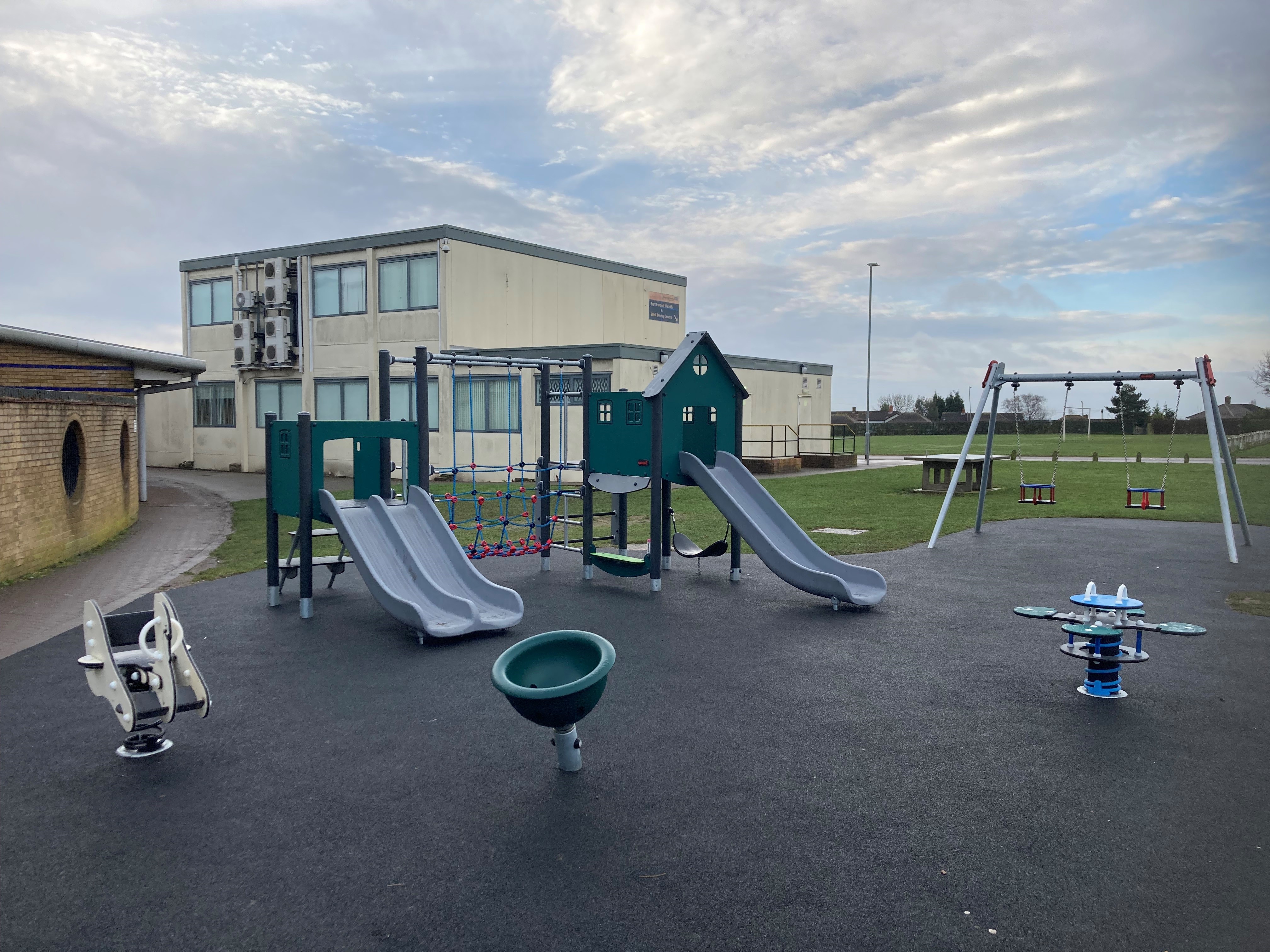 The new equipment for play outside Burntwood Leisure Centre.