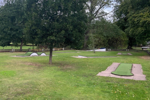 A photo of the Crazy Golf in Beacon Park which is being transformed into an Adventure Golf Course.