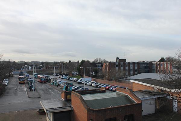 image of bus station and car park
