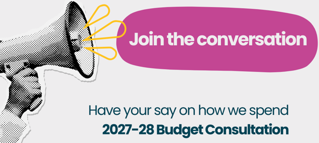 A picture of budget consultation graphic.