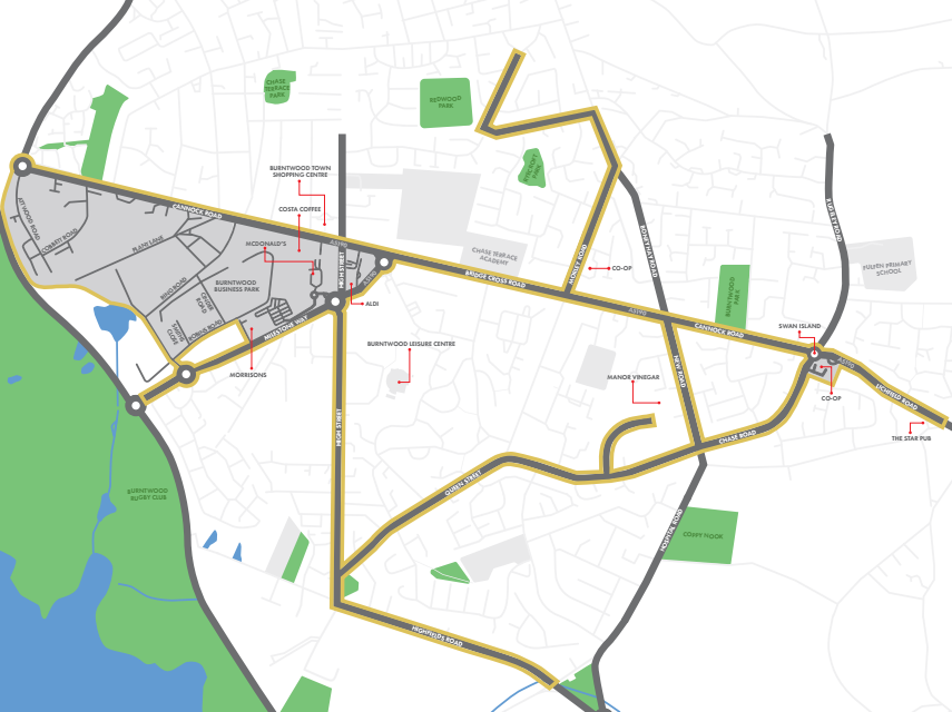 Burntwood map