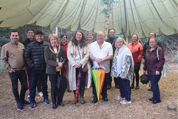 A picture of guests at the launch of Buzzards Valley Nature Reserve and Biodiversity Net Gain Site.