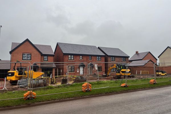 A picture of the housing development at Cricket Lane.
