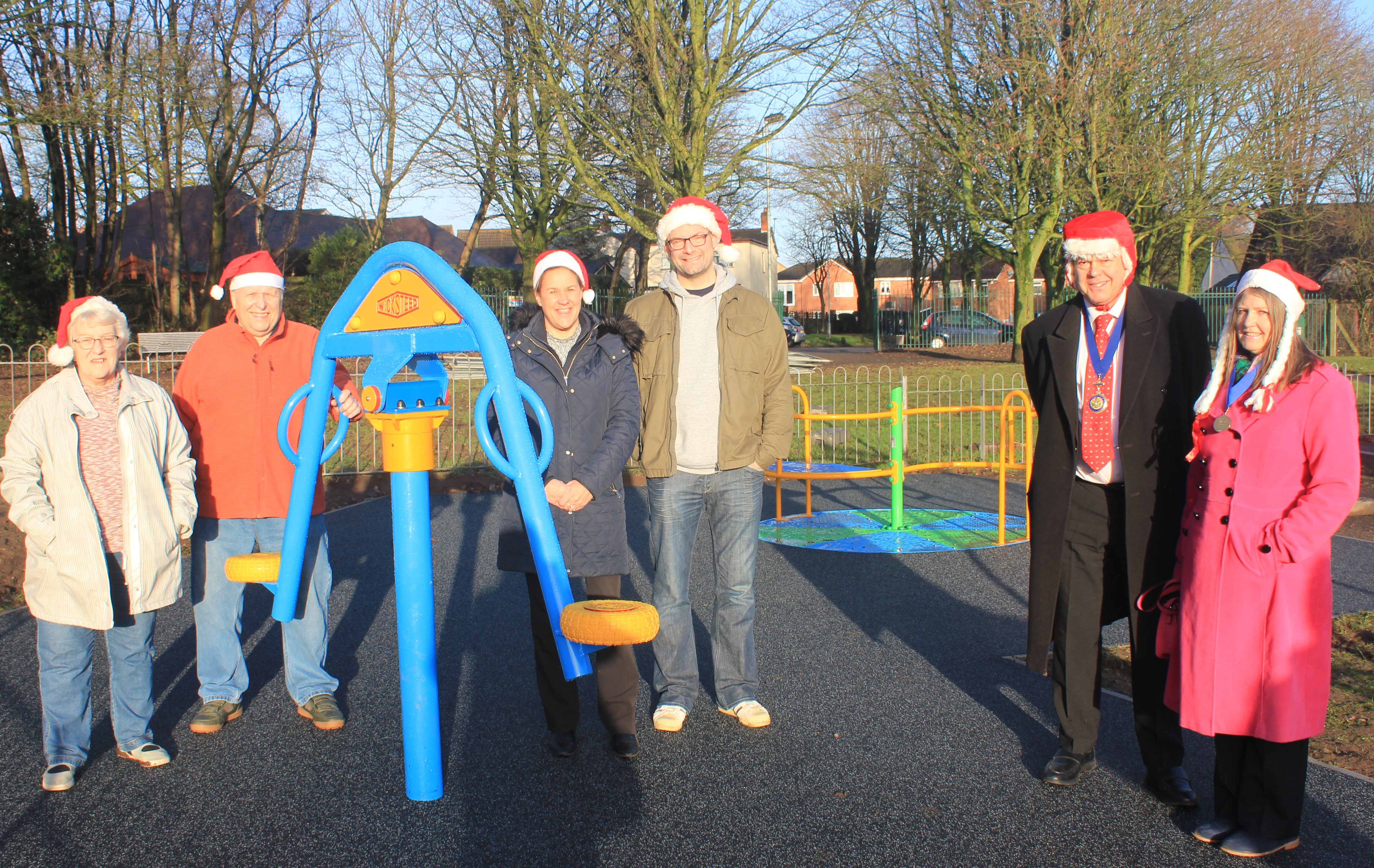 New play equipment at Chase Terrace Park is opening on Christmas Eve.