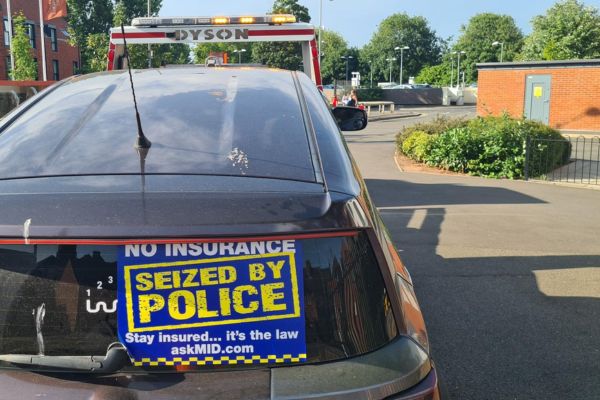 A picture of one of the vehicles seized during the operation.