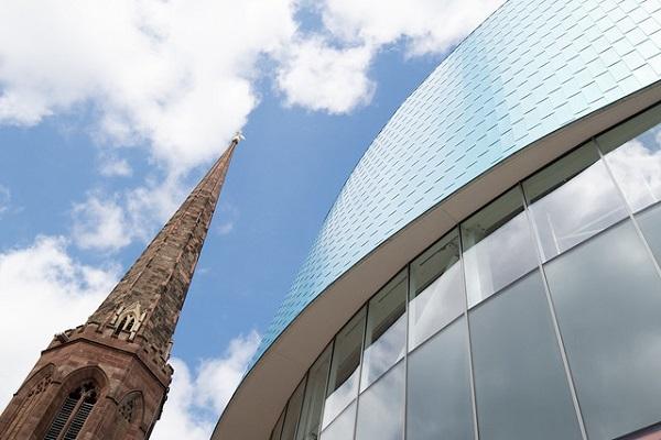 Christchurch spire and the wave