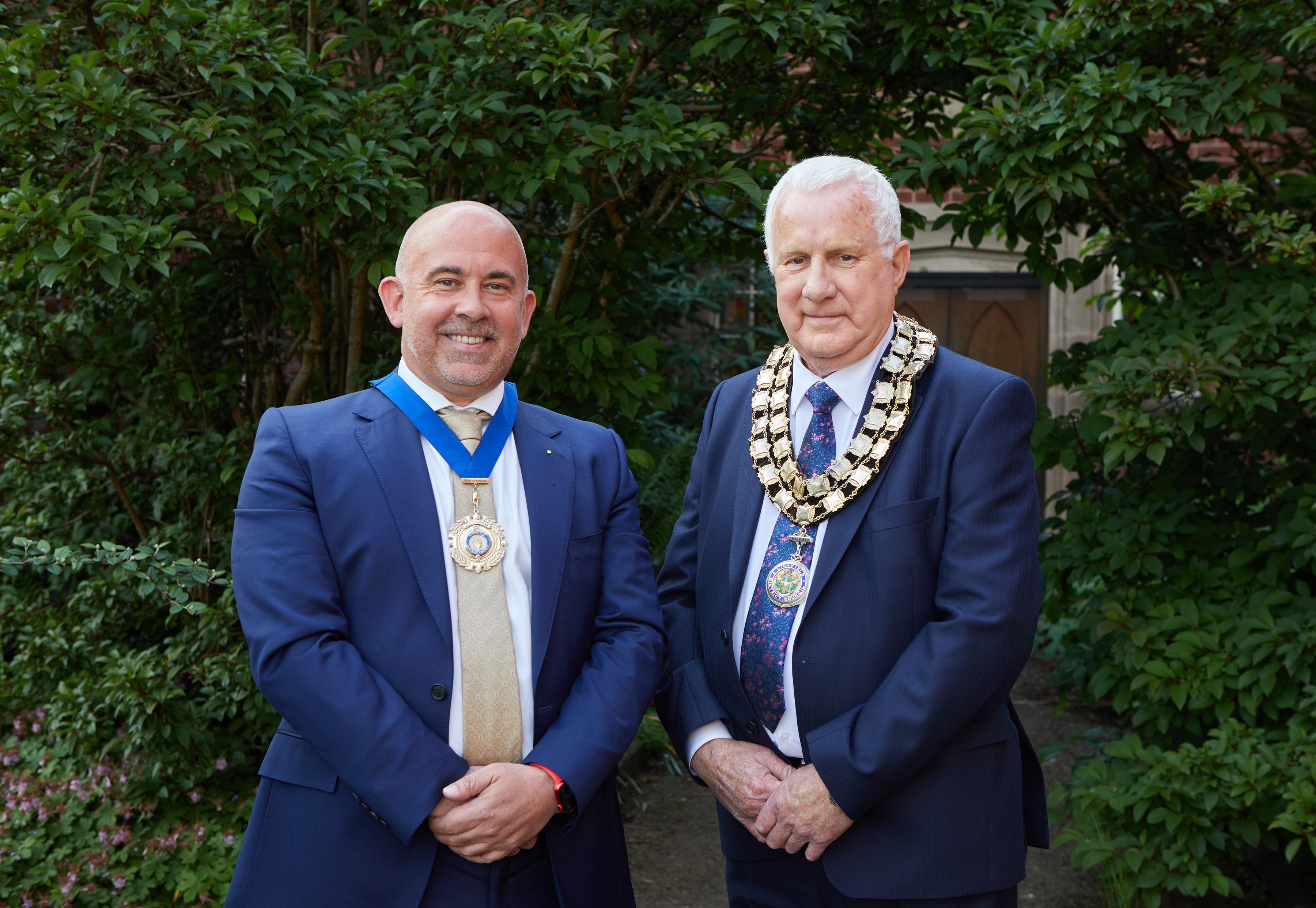The Vice Chair of Lichfield District Council, Councillor Richard Holland (left) and Chair, Councillor Derick Cross.