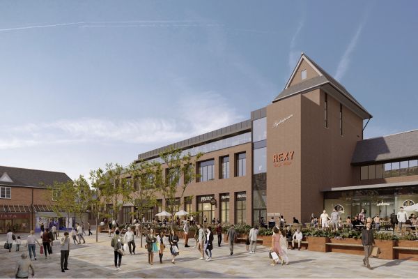 An artist’s impression of how the redeveloped Debenhams building and surroundings will look.