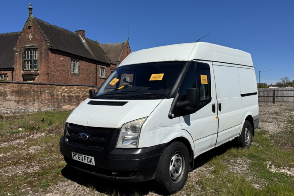 A picture of the Ford Transit van which was seized by Environmental Protection Officers