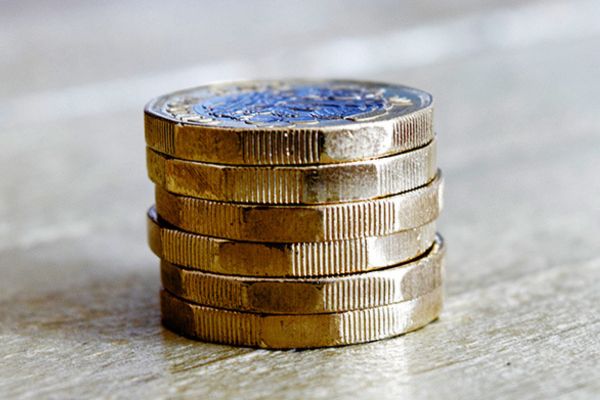 A picture of pound coins.