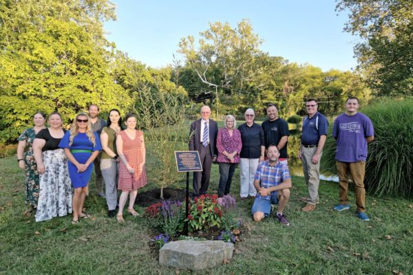A photo of some of the participants in the Graeme Park ceremony.