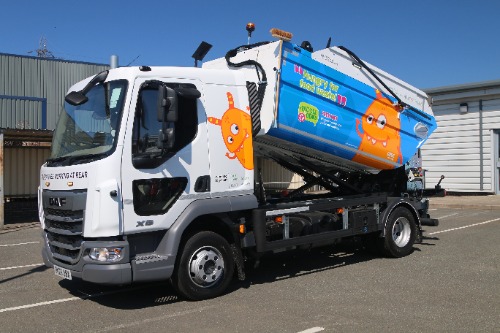 A photo of the food waste truck