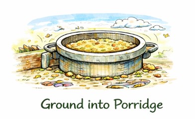 Food waste is ground down