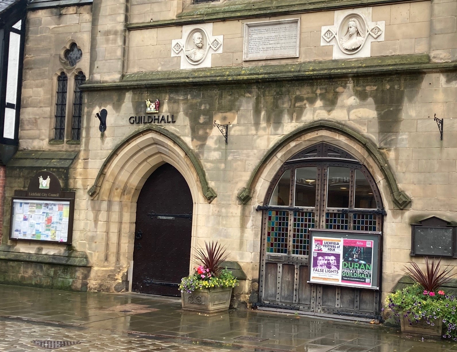 A photo of Lichfield Guildhall.