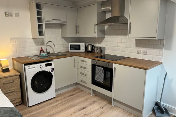 A picture of one of the new flats for homeless people in Lichfield city centre.
