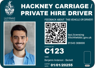 Hackney Carriage driver badge