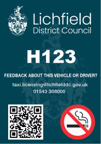 Window sticker for Hackney Carriage
