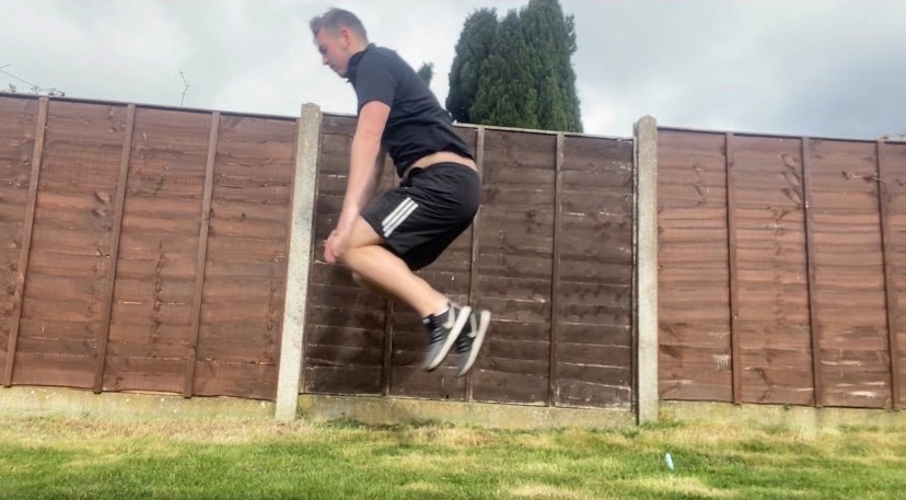 Jamie Dodd demonstrating an exercise