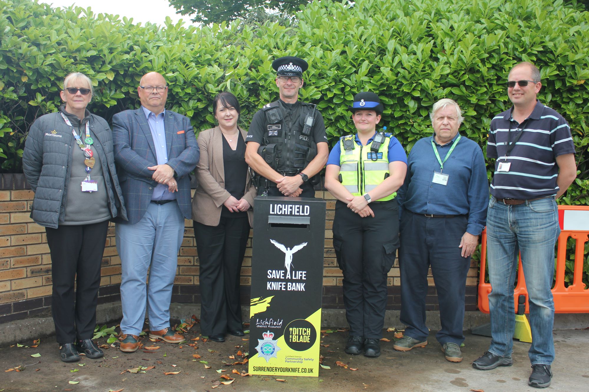 The knife bin is launched at Morrisons Burntwood.