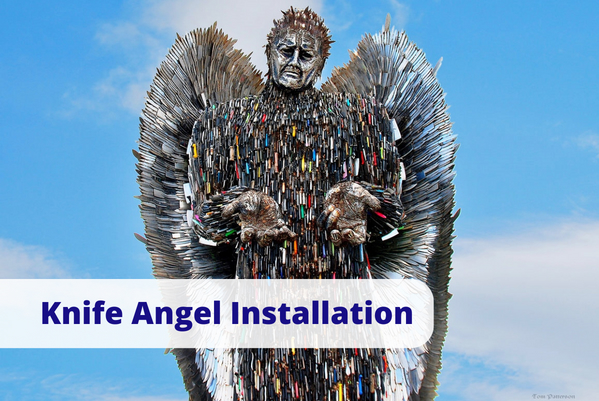 Knife angel installation
