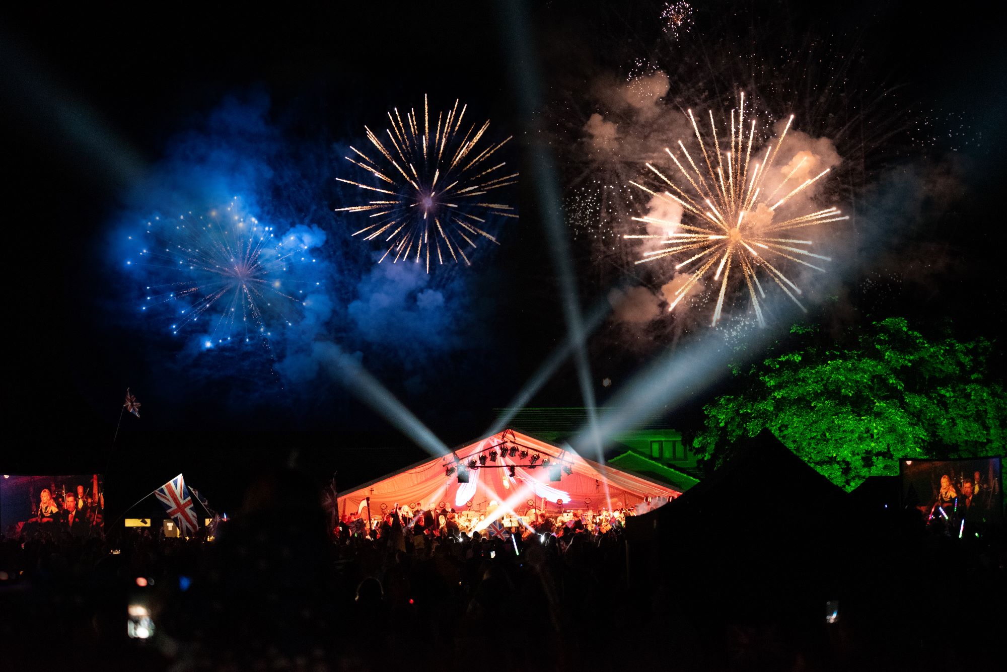 Lichfield Proms in Beacon Park ended with a spectacular fireworks display.