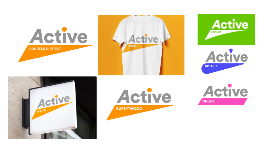 The Active branding for leisure in Lichfield District.