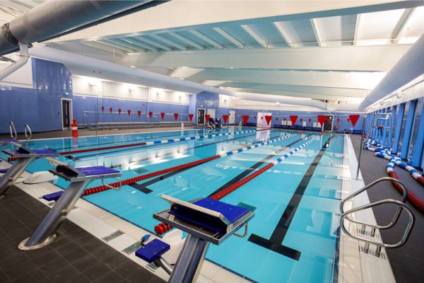 A picture of the Lichfield Leisure Centre pool.