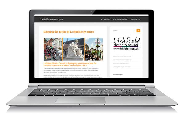 lap top with website displayed.