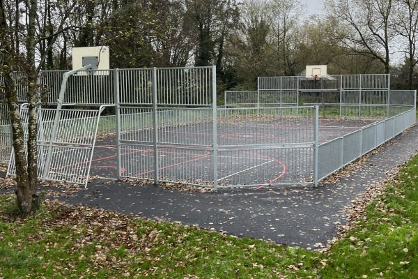 A picture of the refurbished Multi Use Games Area in Alrewas.