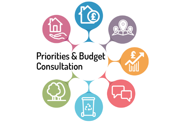 Priorities and budget consultation logo