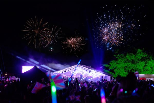 A picture of the spectacular fireworks display which was a highlight of Lichfield Proms in Beacon Park.