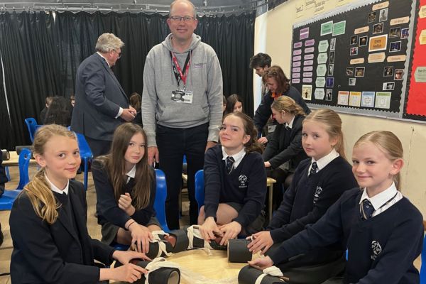 A picture of pupils at The Rawlett School near Tamworth participating in a Stop The Bleed training session.