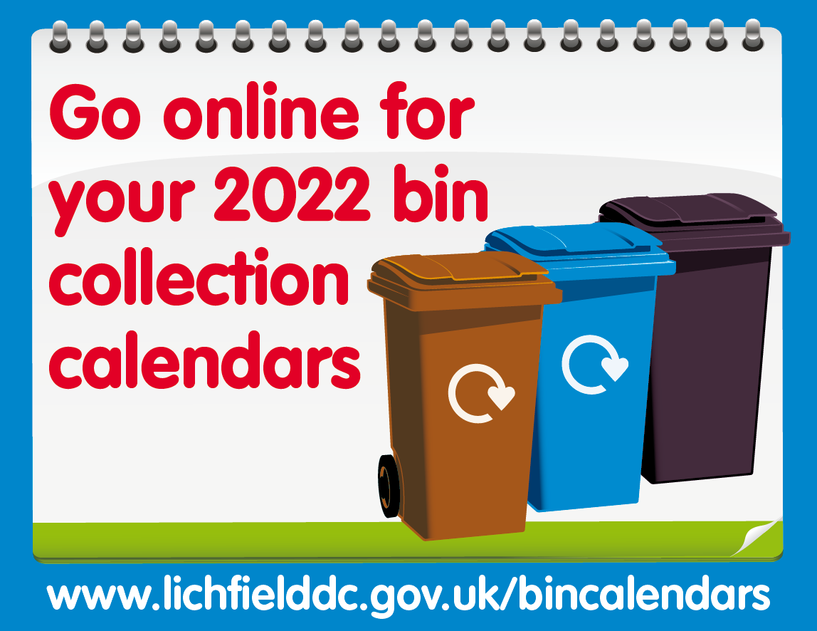 Go online for your 2022 bin collection calendars