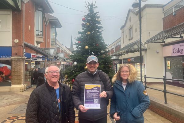 A picture of Lichfield and Burntwood Town Centres Manager Ian Gardner, Community Safety Officer Stuart White and Principal Community Safety Officer Yvonne James.