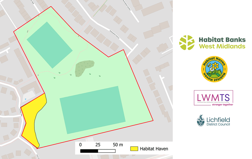 Static map of Shortbutts Park Habitat Haven