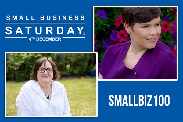 Photos of Ruth and rachel with Small Business Saturday logo