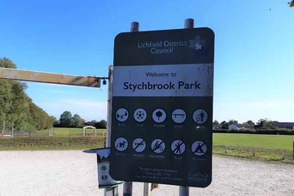 Stychbrook Park sign