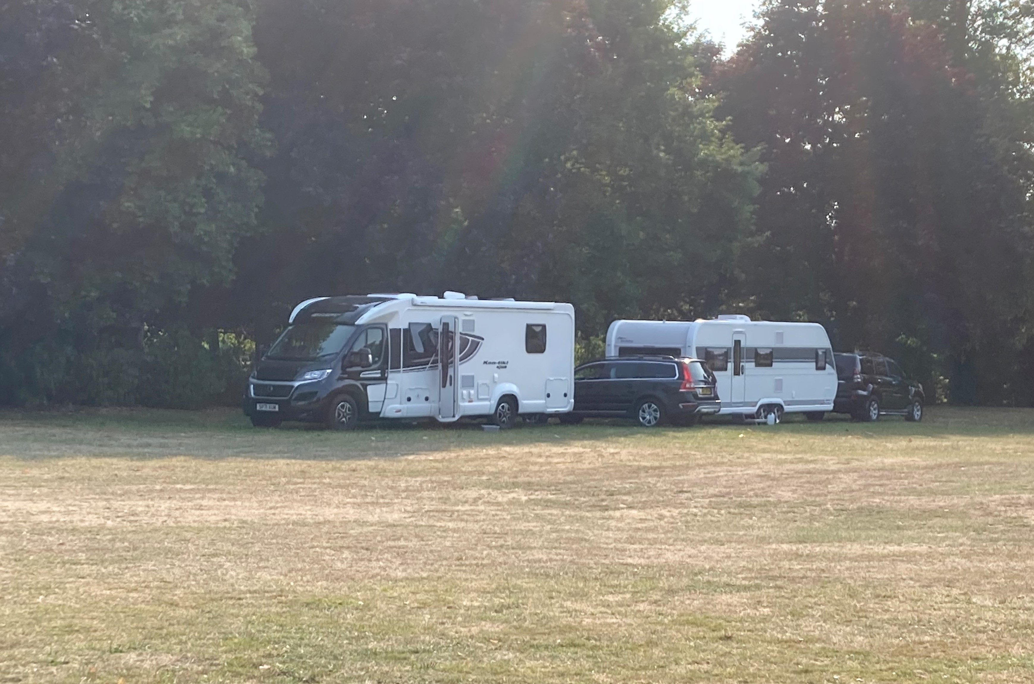 Travellers have parked their caravans in Beacon Park