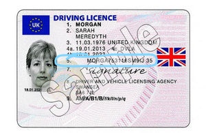 Uk driving licence example