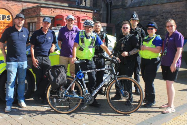A picture of members of Lichfield District Council’s Community Safety Team, Staffordshire Police and the Driver and Vehicle Standards Agency during the recent vehicle checks operation.