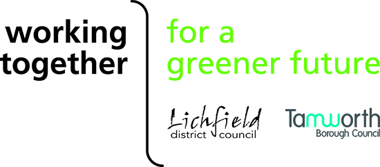 Tamworth and Lichfield working together for a greener future logo