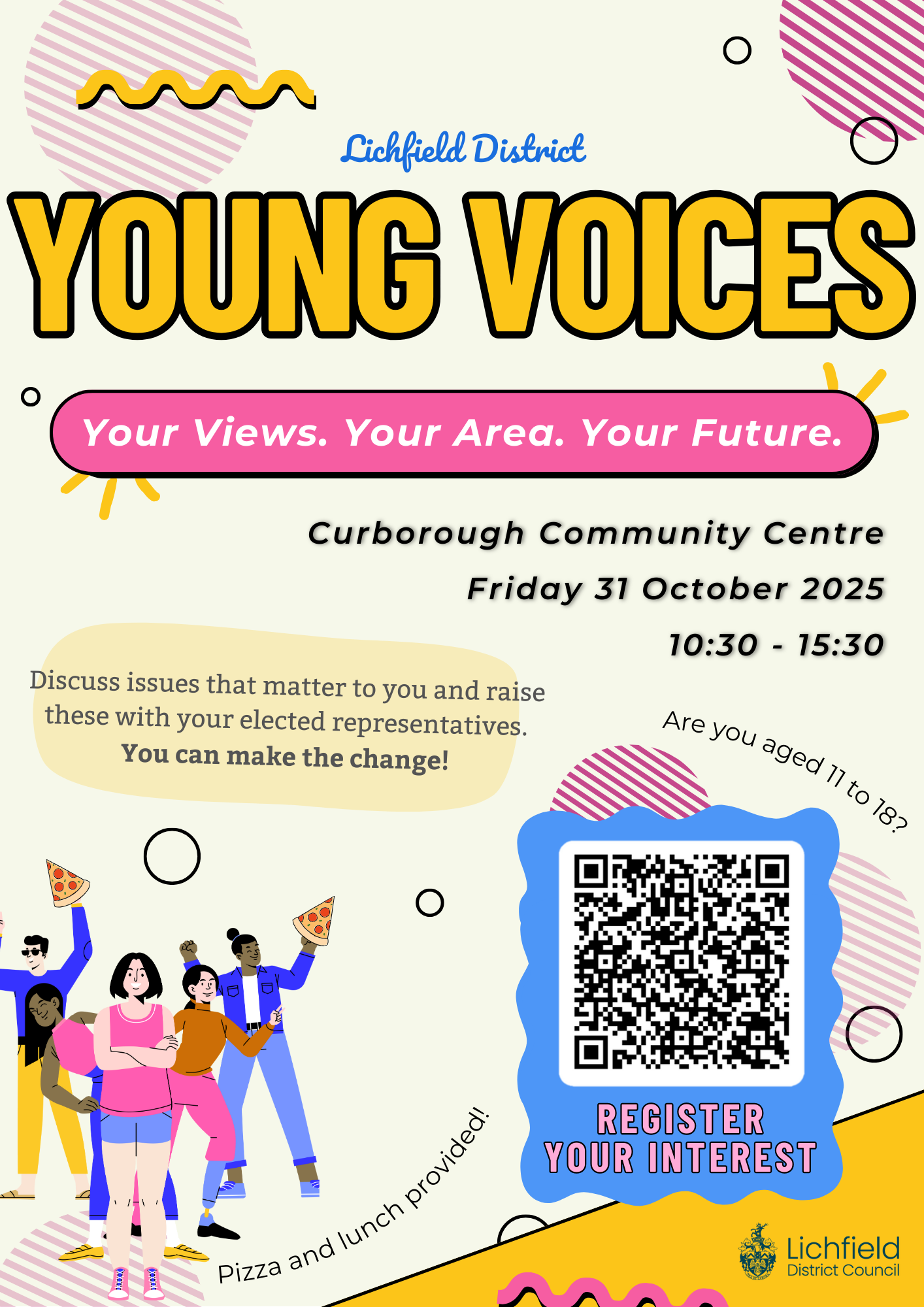 Poster advertising Young Voices event