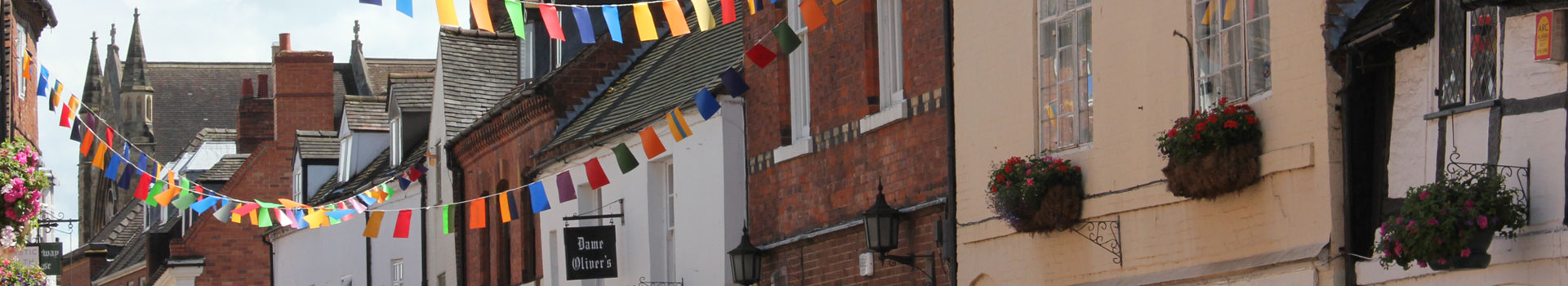 Bunting in Lichfield city