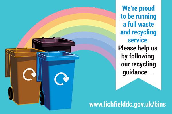image of bins and rainbow