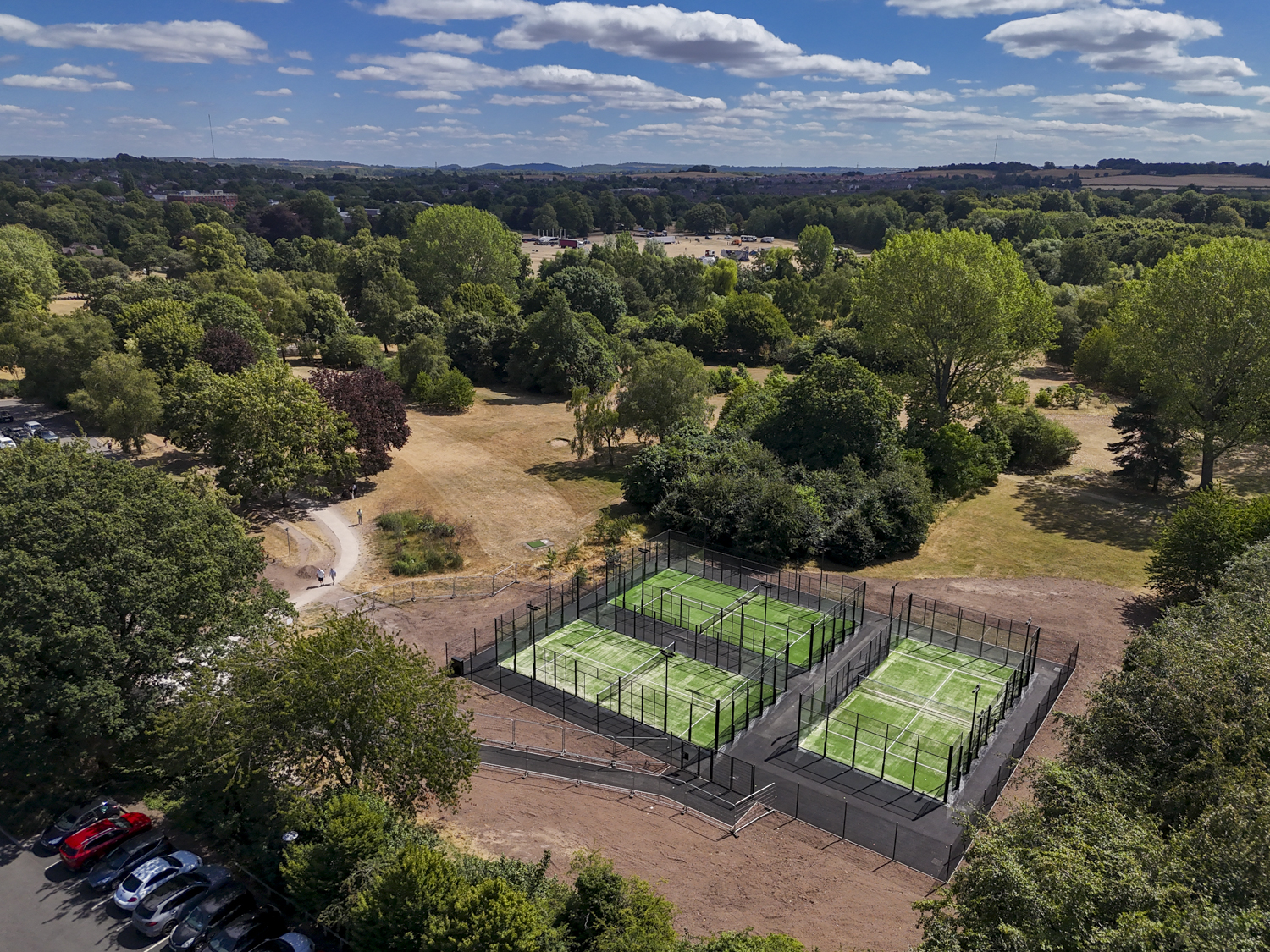 A photo of the padel courts